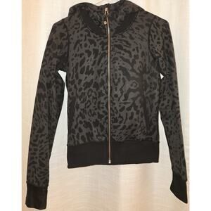 LULULEMON Namaskar Hoodie Animal Swirl Deep Coal Black Size 2
